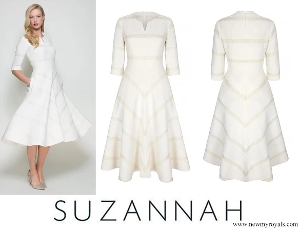 Countess Sophie wore SUZANNAH Wave Textured Stripe Dress