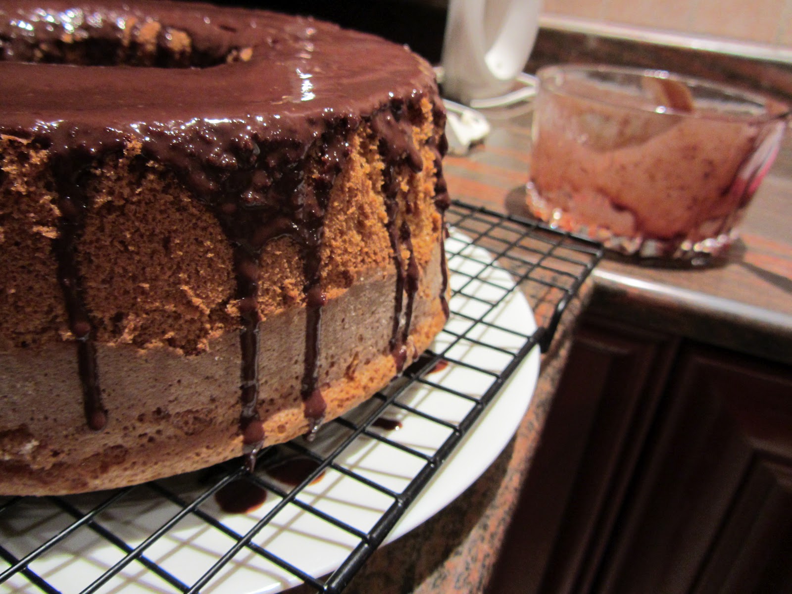 everday food sponge cake with chocolate ganache day 1