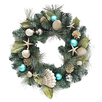 i did find this gorgeous wreath at kohls and knew it was going home with me but i have some other holiday decor faves to share that arent of the beach - Beach Christmas Wreath i did find this gorgeous wreath at kohls and knew it was going home with me but i have some other holiday decor faves to share that arent of the beach - Beach Christmas Wreath