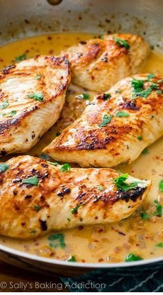Skillet Chicken With Creamy Cilantro Lime Sauce