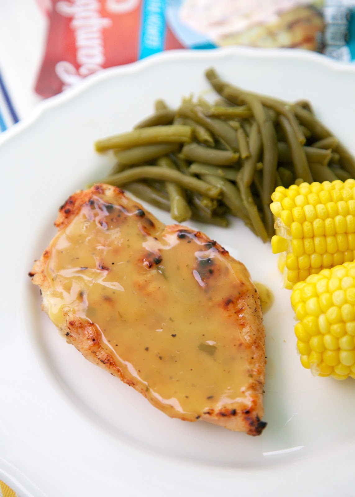 Campbell's Grill Sauces - Just 3 simple steps - season, grill and pour the sauce over the chicken. I don't know about you, but this is definitely my kind of easy weeknight meal! Start to finish in about 15 minutes with no prep-work.