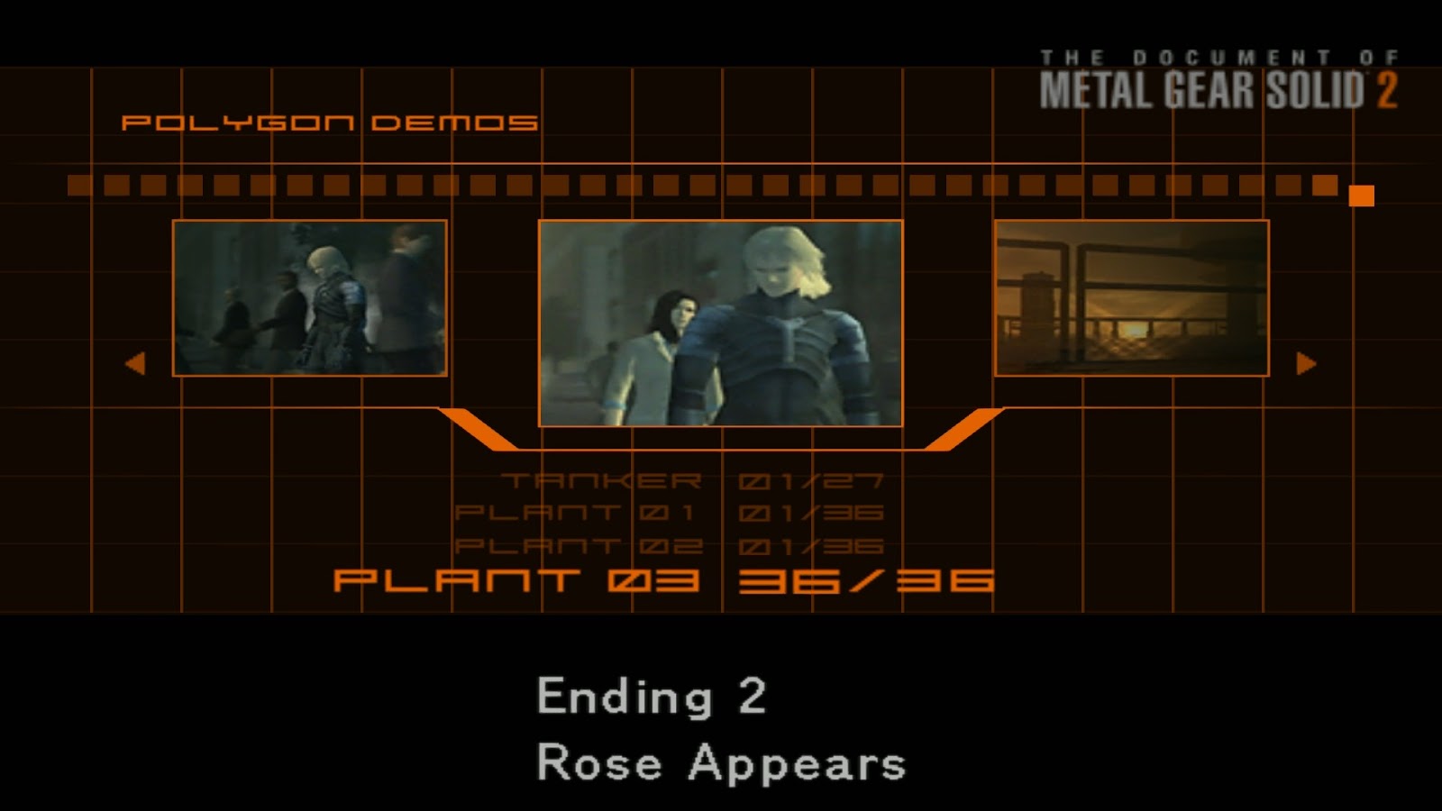 the document of metal gear solid 2