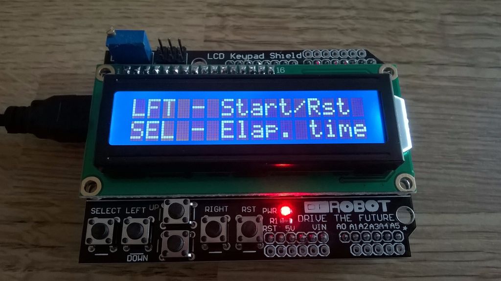 Arduino LCD Shield Countdown Timer with Menu