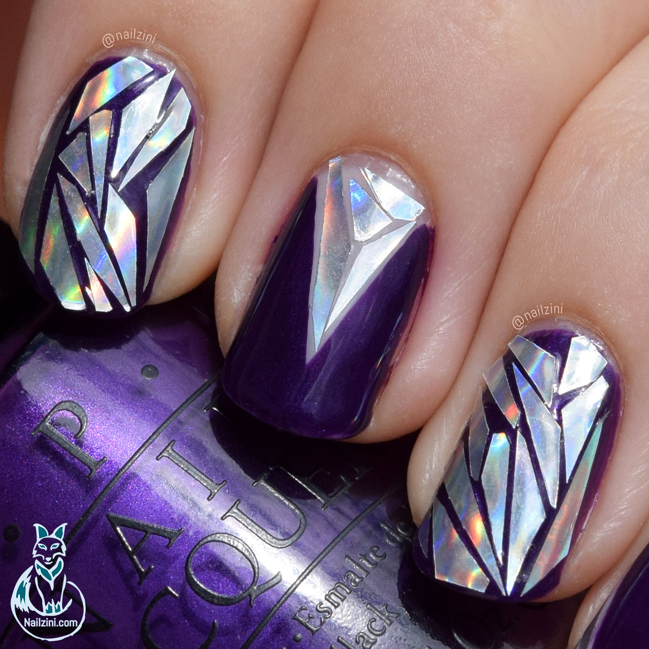 Holographic Shattered Glass Nail Art BeautyBigBang Review