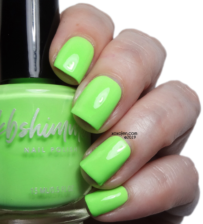 xoxoJen's swatch of KBShimmer Lime All Right