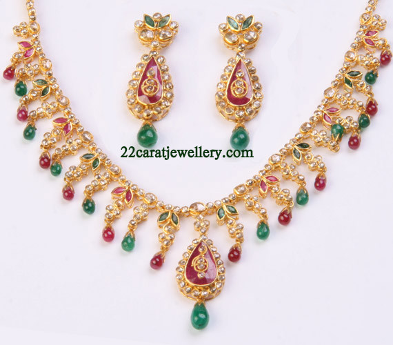 Uncut Diamond Long Chain and Necklace Gallery 4 Jewellery Designs