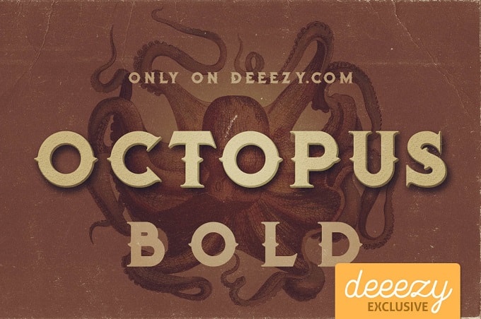 Octopus Bold Font Font Edisi Januari 2017 - Octopus Bold Font