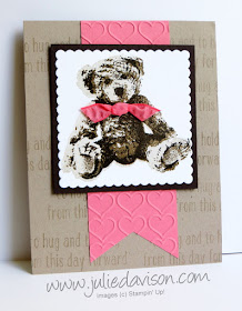 Stampin' Up! Baby Bear Card Idea #stampinup NEW Catalog www.juliedavison.com
