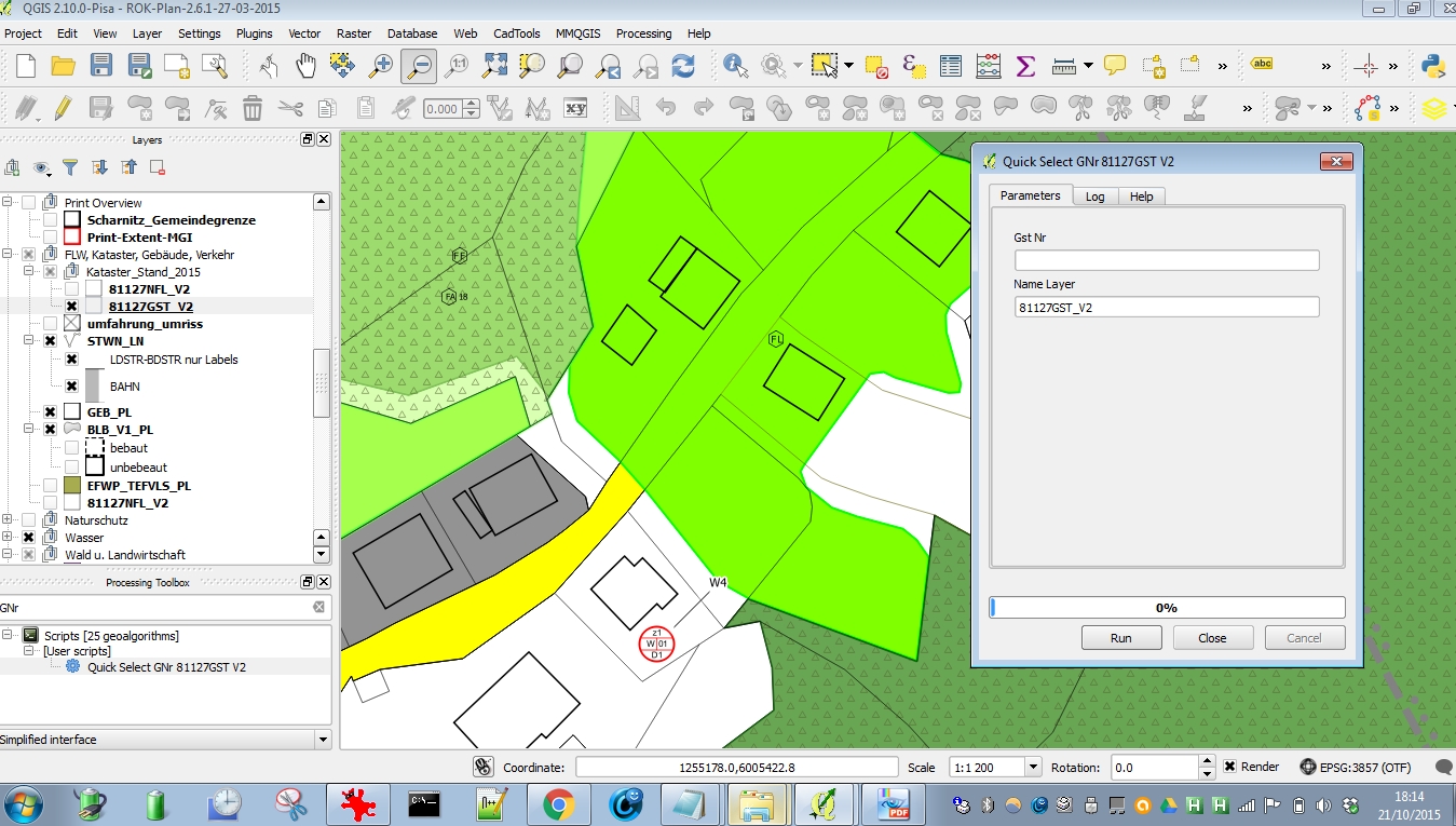 theBioBucket* QGIS Processing Script for Quick Feature Selection and Zoom