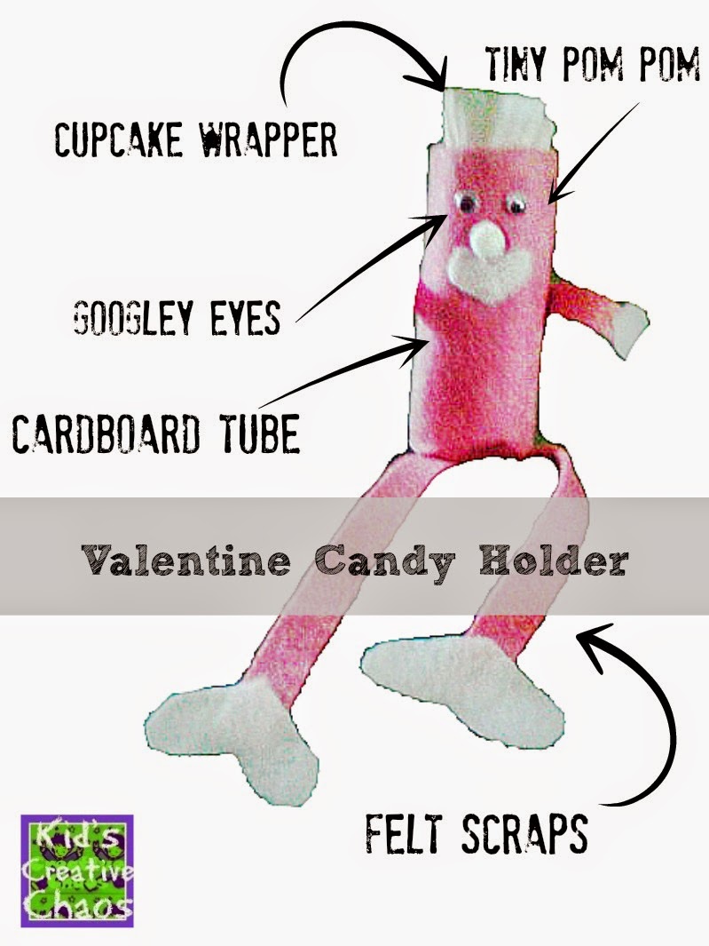 Reuse, Renew, Recycle: Valentine's Day Craft Cardboard Tube Candy Holder