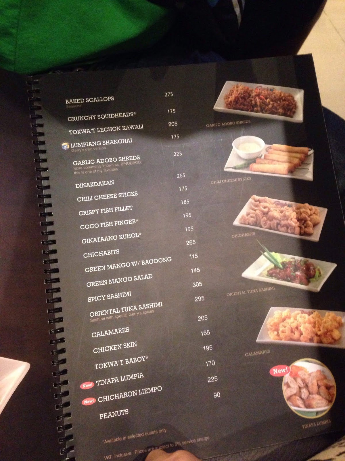 Gerry's Grill Restaurant & Bar Menu 2018 CdO