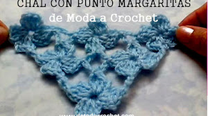 Cómo tejer chal al crochet en punto margarita paso a paso en video