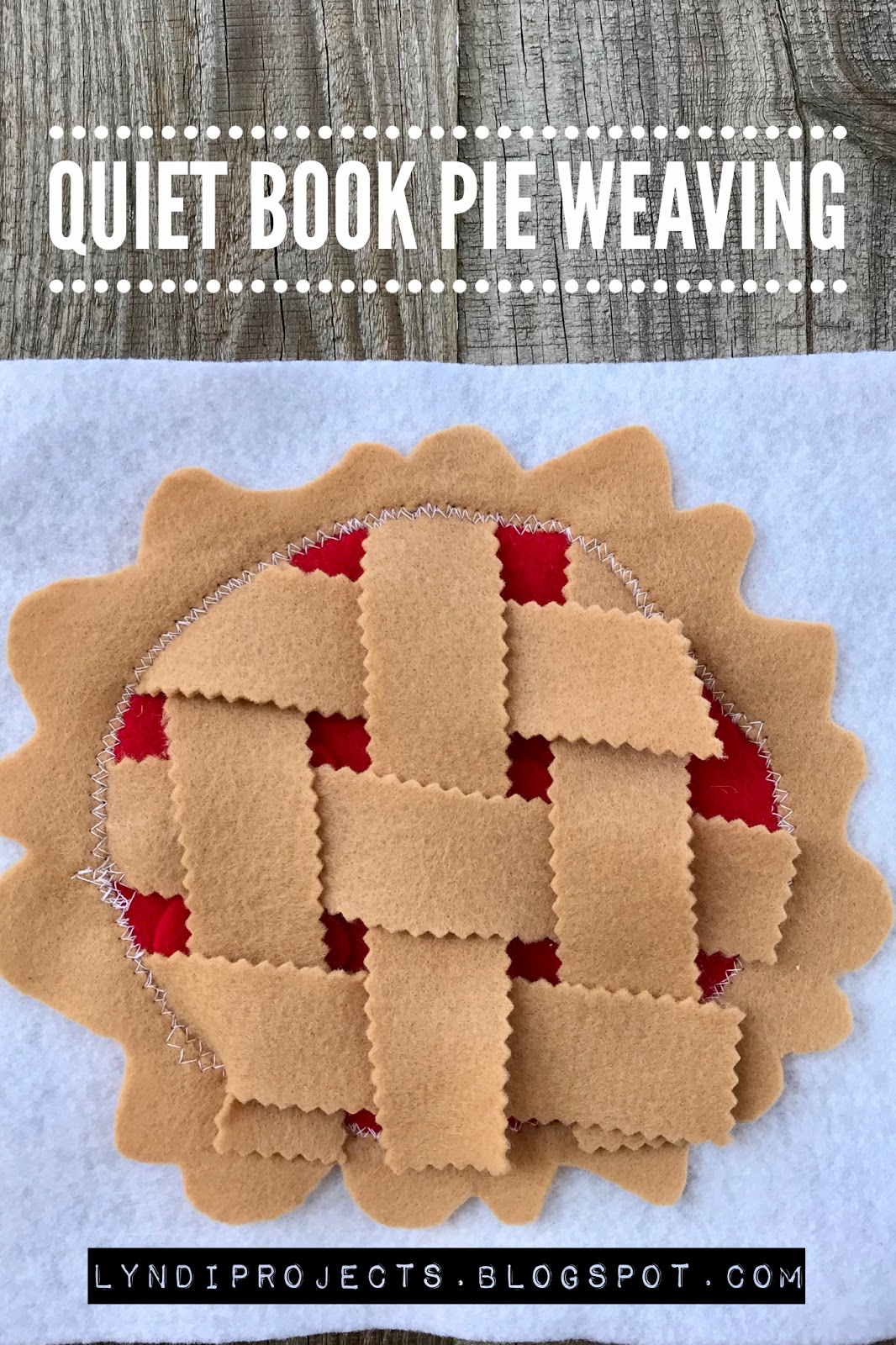 Lyndi's Projects Pie Weaving Quiet Book Page