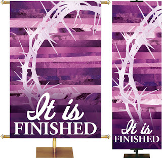 PraiseBanners Easter Church Banner It is Finished