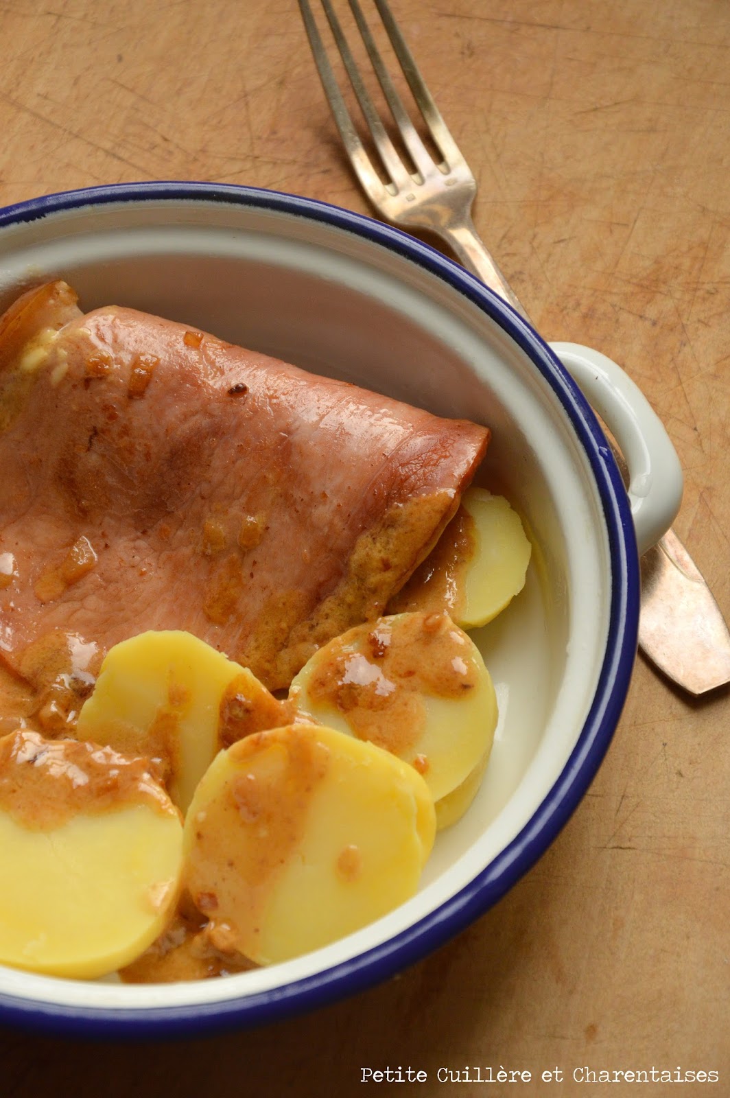 Petite Cuillère et Charentaises Jambon braisé au Cidre {Normandie}