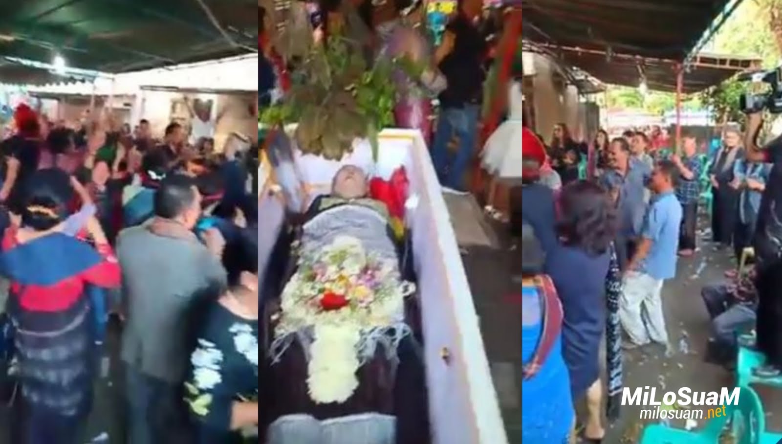 Menyanyi dan menari dalam upacara kematian