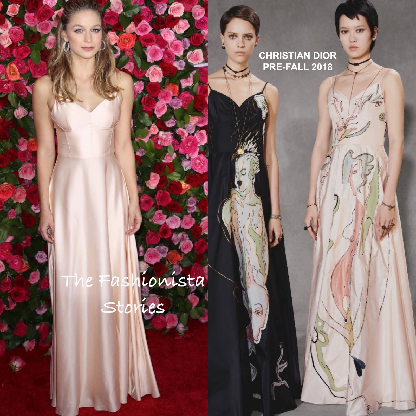 Melissa Benoist in Christian Dior at the 2018 Tony Awards