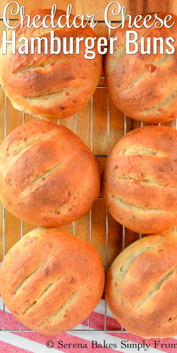 Cheddar Cheese Hamburger Buns Serena Bakes Simply From Scratch