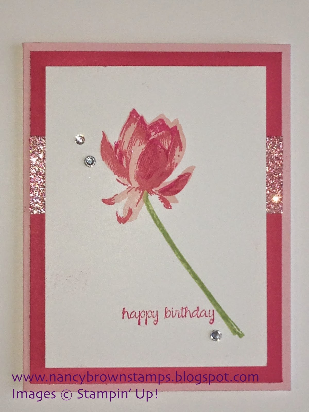 Nan's Creative Niche Lotus Blossom Birthday Card
