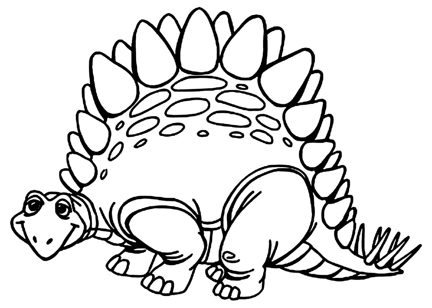Gambar Mewarnai Dinosaurus Lucu murid 17 jpg (1500x1070)
