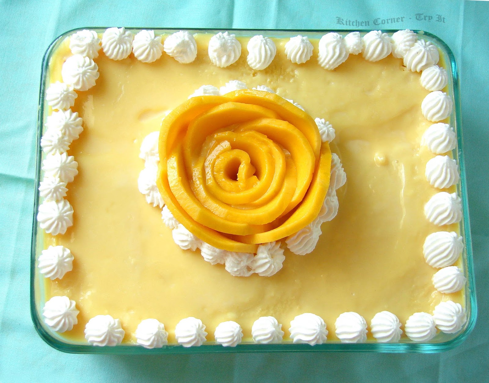 Bread Mango Layer Pudding