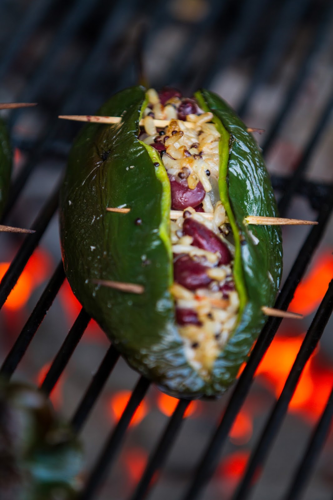 Grilled Stuffed Poblano Peppers » Local Food Rocks