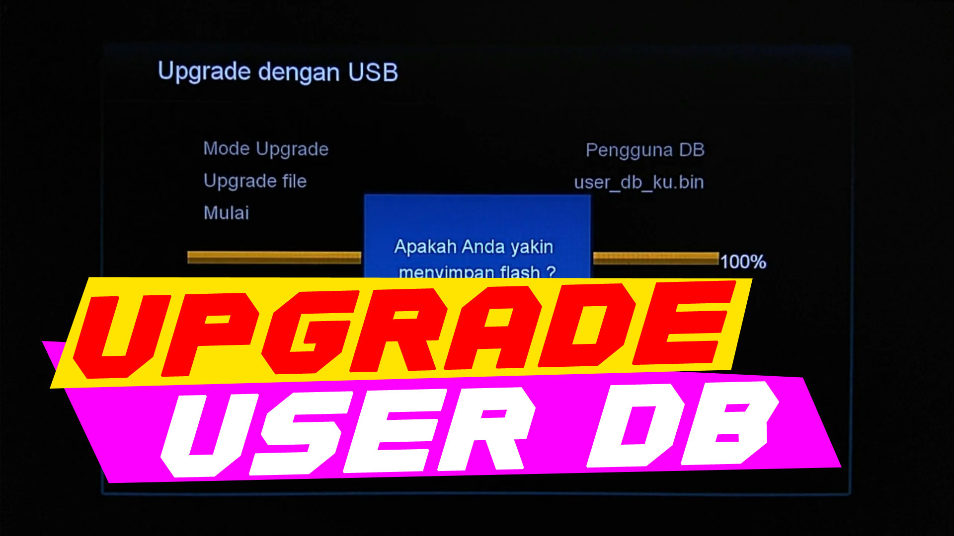Cara Upgrade User db Receiver Nex Parabola