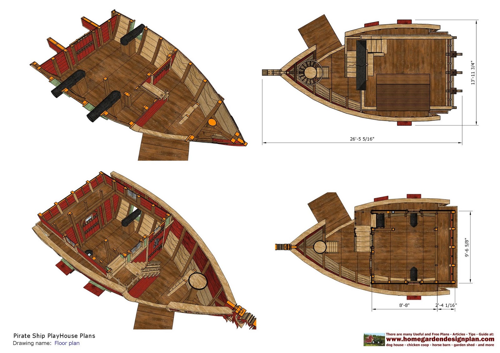 build a coop blog: ps100 pirates ship playhouse plans