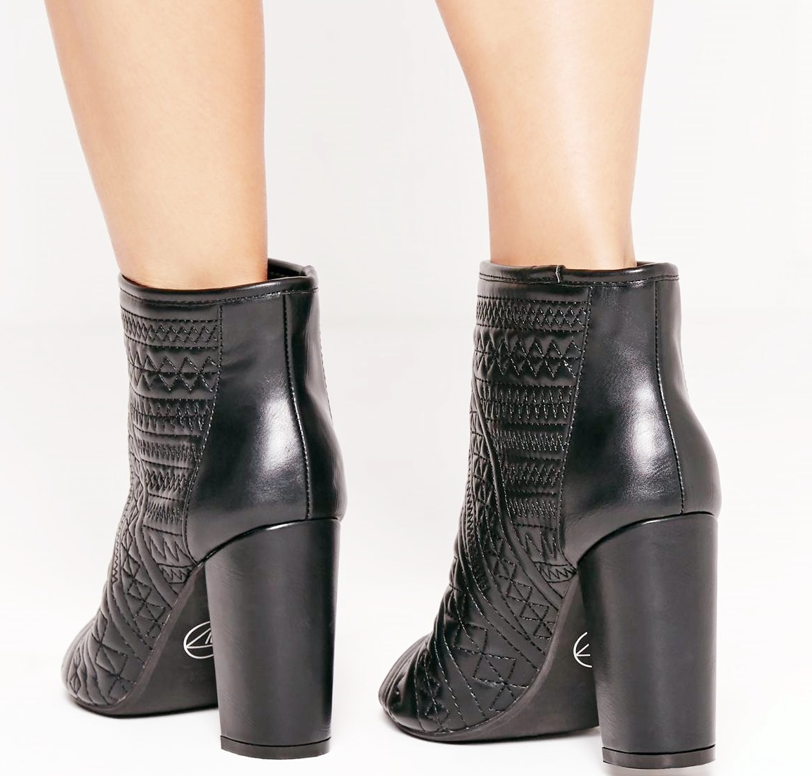 Shoe of the Day | Missguided Quilted Peep-Toe Ankle Boots | SHOEOGRAPHY