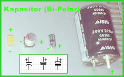 Elco (Electrolyte Condensator) Perbandingan antara Kondensator (Bi-Polar) dengan Kapasitor (Non-Polar)
