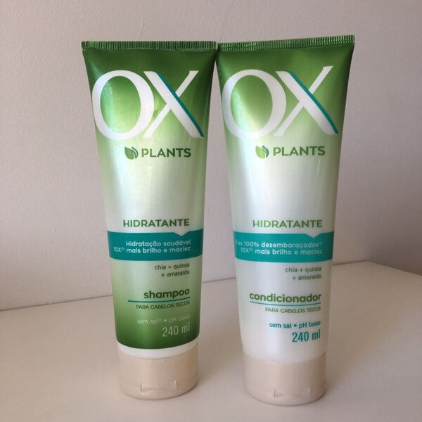 Shampoo e Condicionador Hidratante OX Plants Vamos ser Sinceras