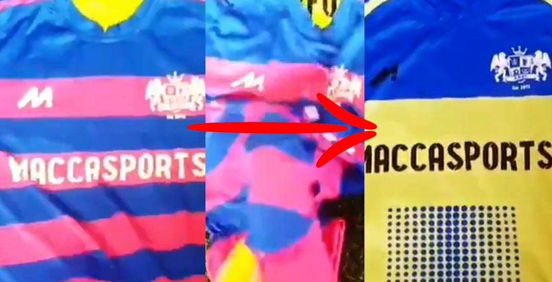 reversible football shirts