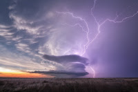 Supercell and Lightning over Kansas