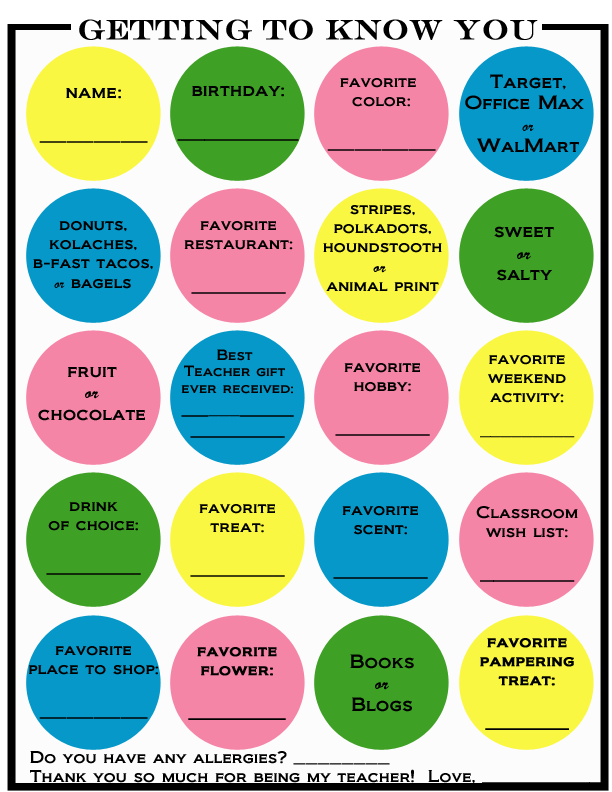Learning As I Sew bake Cut And Create Teacher Questionnaire FREE 