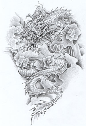 simple dragon tattoos designs. japanese dragon tattoos designs