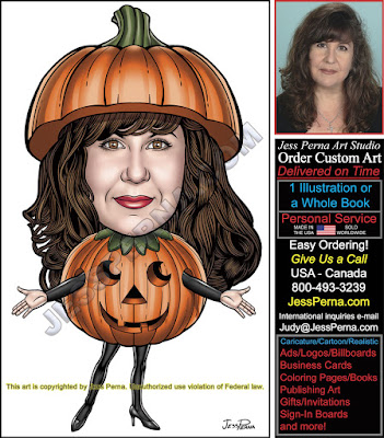 Pumpkin Halloween Jack-O-Lantern Real Estate Agent Cartoon