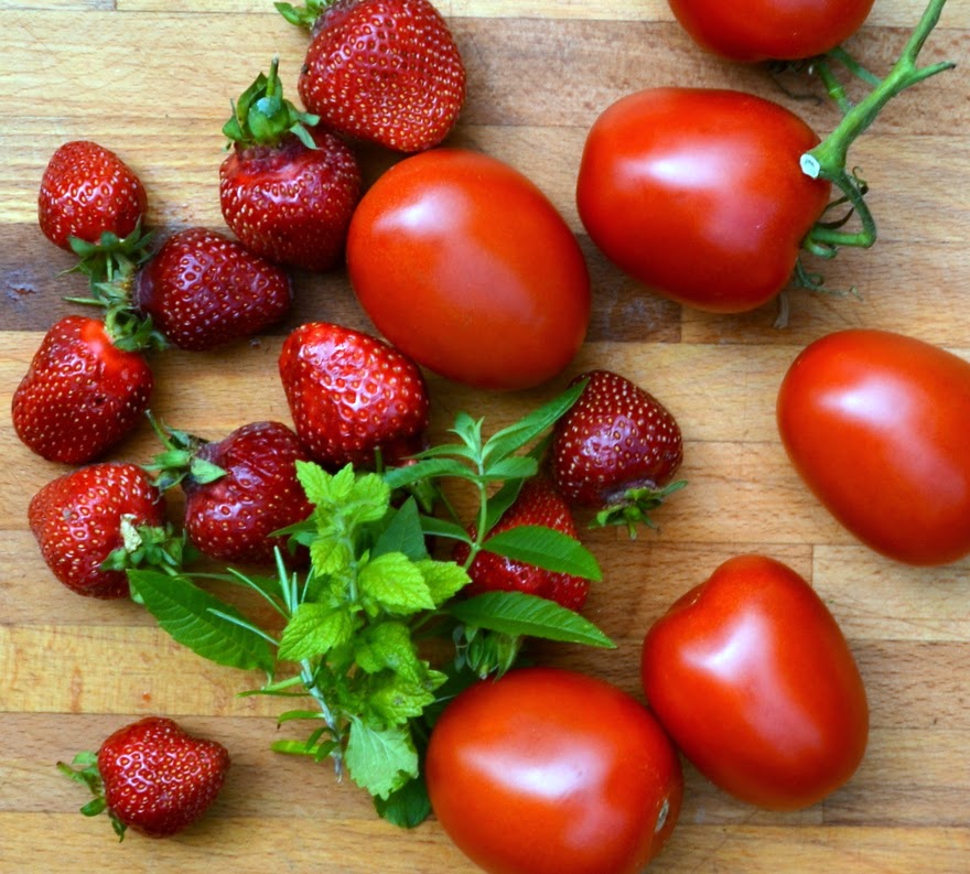 Erdbeer-Tomaten-Kaltschale, Gastbloggerei