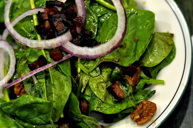 Small Spinach Salad - Burgers and More by Emeril - Bethlehem, PA | Taste As You Go