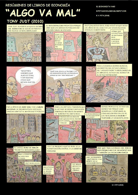 Cómic Resumen del libro "Algo va mal" de Tony Judt (E. V. Pita, 2018)