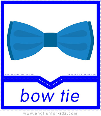 Bow tie - clothes flashcards for English classes
