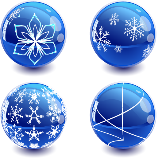 Bolas de Navidad azules - vector