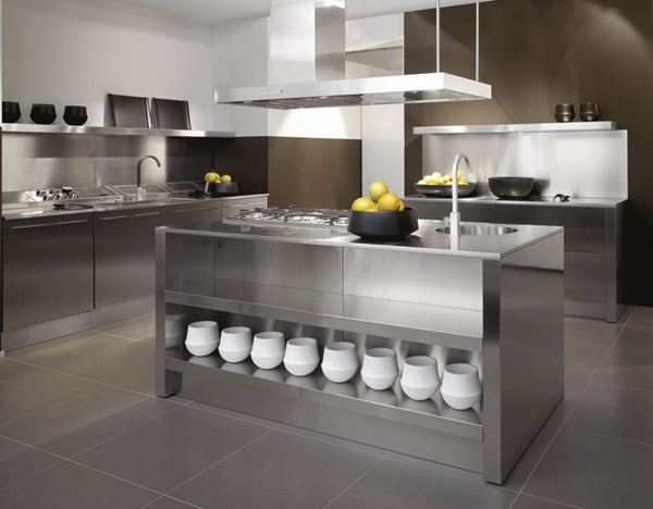 Modern Stainless Steel Kitchen Designs Durable