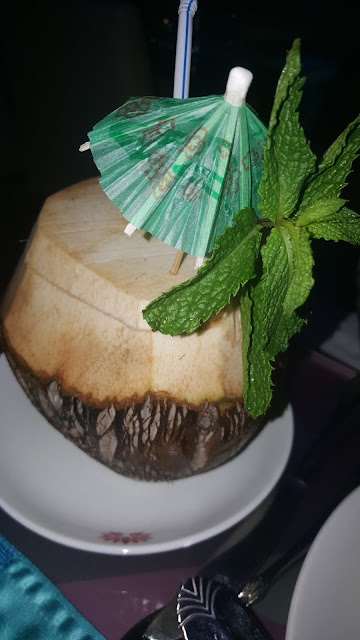 Mango coconut cocktail