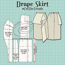 well-suited: Pattern Puzzle - Drape Skirt