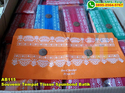 Grosir Souvenir Tempat Tissue Spunbond Batik