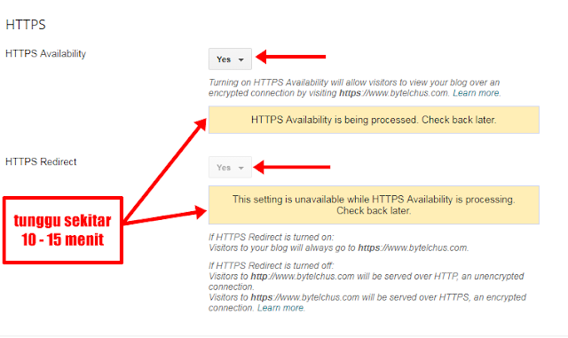 cara mengaktifkan fitur ssl HTTPS custom domain di blogspot blogger