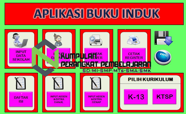 Aplikasi Buku Induk Siswa Excel Kurikulum 2013 dan KTSP New Aplikasi Buku Induk Siswa Excel Kurikulum 2013 dan KTSP New
