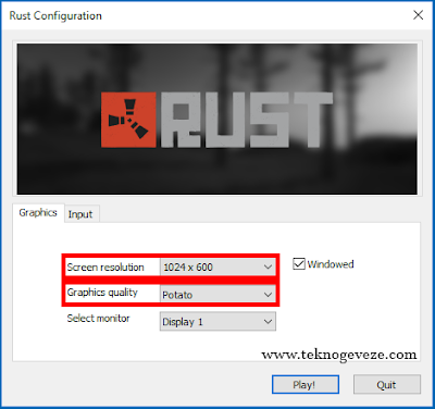 Rust FPS Arttırma Ayarları