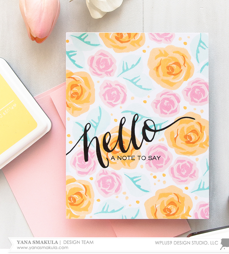 Stamp Away With Me: JUST A NOTE Card using Rose Builder Stamps with Yana