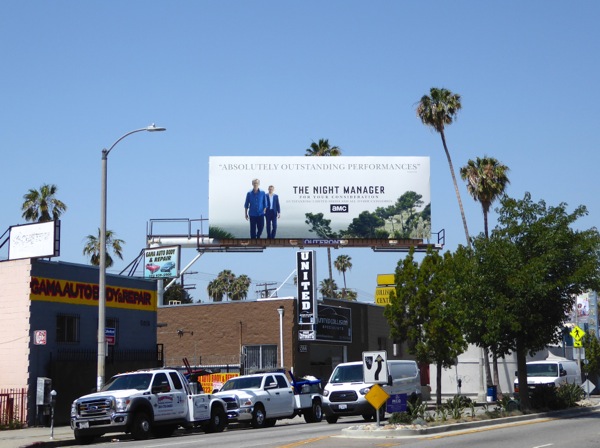 The Night Manager 2016 Emmy FYC billboard Pico Boulevard Night Manager 2016 Emmy FYC billboard
